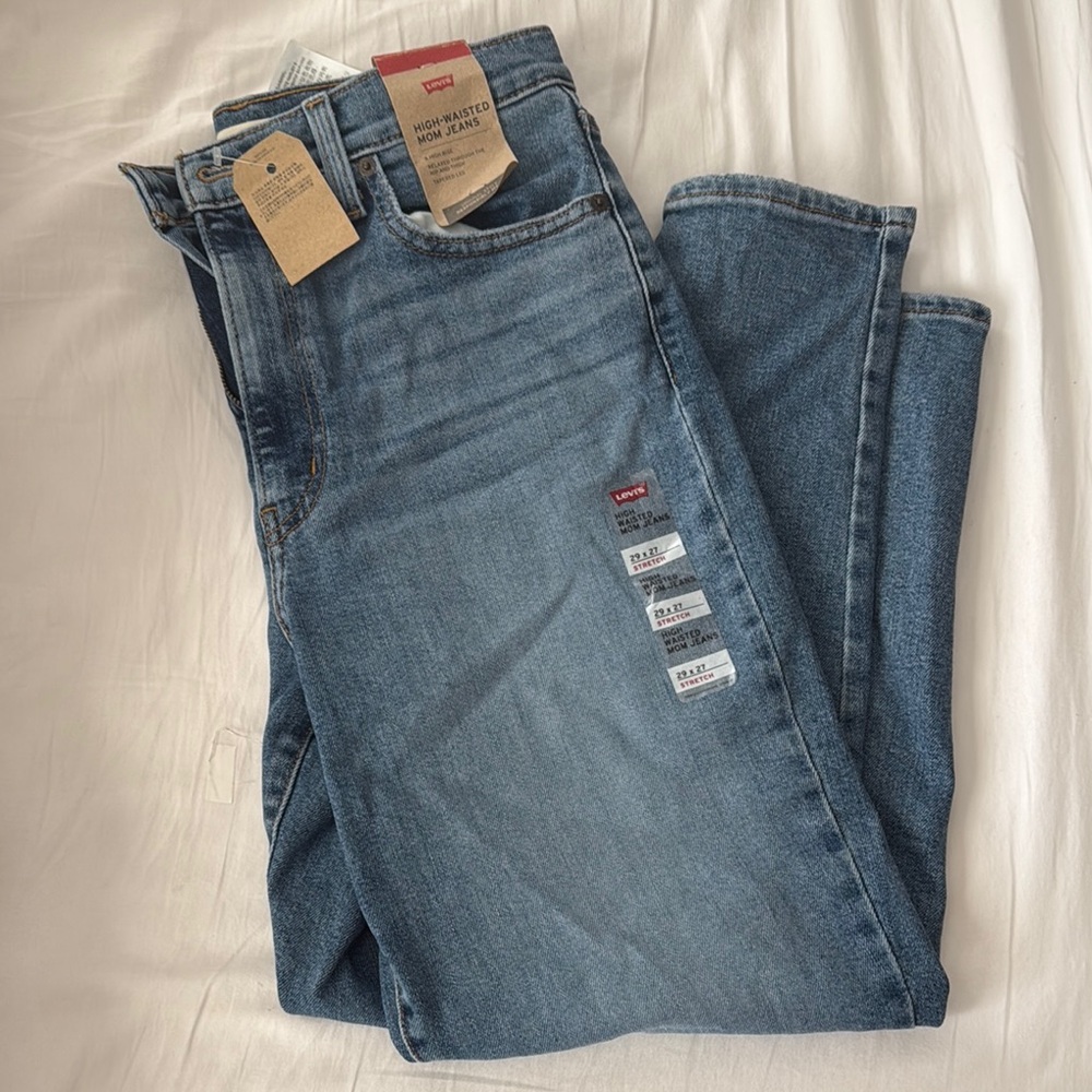 Levi's High Waisted Mom Blue Jeans